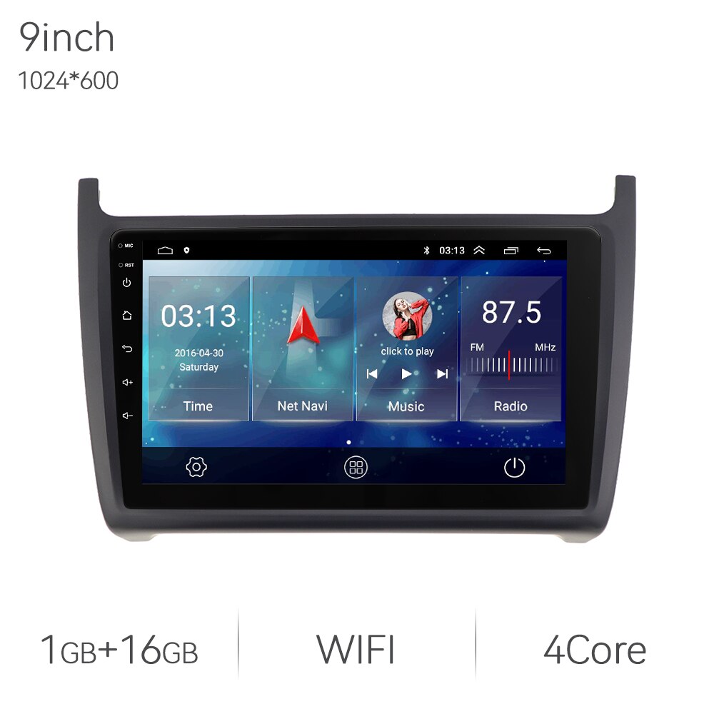 Eunavi 7862 13.1inch 2din Android Radio For VW Volkswagen POLO 5 sedan 2008-2020 Car Multimedia Video Player GPS Stereo 8Core 2K