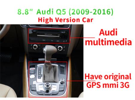 8.8" 8 Core Android 10 System Car Radio Stereo For Audi Q5 2009-2016 WIFI 4G 4+64GB Carplay BT Touch Screen GPS Navi Receiver