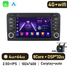 Załaduj zdjęcie do przeglądarki galerii, Eunavi Android 10 4G 64G 2 DIN CAR DVD GPS For Audi A3 8P 2003-2012 S3 2006-2012 RS3 Sportback 2011 multimedia player 8 Cores