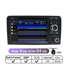 Charger l&#39;image dans la galerie, Eunavi 2 Din Android 10 Car Radio Multimedia For Audi A3 8P 2003-2012 S3 2006-2012 RS3 2011 Stereo Audio DVD Player 4G 64G GPS