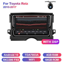 Cargar imagen en el visor de la galería, Eunavi 2 din Android 10 car radio stereo multimedia GPS for Toyota Reiz 2010-2017 2din headunit TDA7851 Subwoofer USB NO DVD