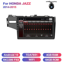 Cargar imagen en el visor de la galería, Eunavi 2 din no dvd Car Multimedia Radio Stereo For 2014 2015 HONDA JAZZ FIT Right Hand Drive GPS 4G 64G WIFI BT Android System