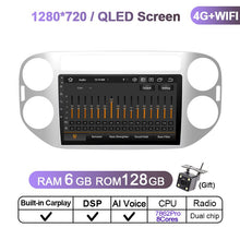 Załaduj zdjęcie do przeglądarki galerii, Eunavi 2Din QLED 9inch 4G Android 11 Car Radio For VW Tiguan 1 NF 2006 - 2016 Multimedia Video Player Audio Stereo 2 din DVD GPS