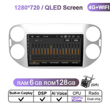 Załaduj zdjęcie do przeglądarki galerii, Eunavi 2Din QLED 9inch 4G Android 11 Car Radio For VW Tiguan 1 NF 2006 - 2016 Multimedia Video Player Audio Stereo 2 din DVD GPS