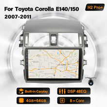 Cargar imagen en el visor de la galería, Eunavi car multimedia radio player for Toyota Corolla E140/150 2007-2011 autoradio stereo GPS PX6 4G 64GB 2DIN Android 10 system