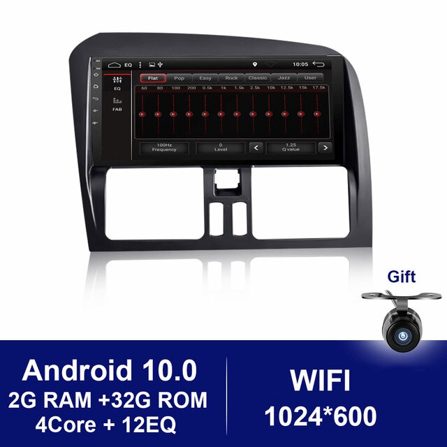 Eunavi Android 10 Autoradio Für Volvo XC60 2015 2016 2017 Multimedia Stereo Autoradio Player Navigation GPS 1 Din Head Unit