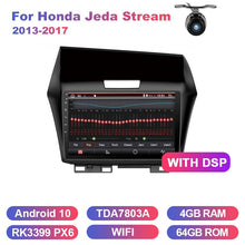 Cargar imagen en el visor de la galería, Eunavi 2 din car radio stereo multimedia GPS for Honda Jeda Stream 2013-2017 2din headunit TDA7851 Subwoofer USB Android 10