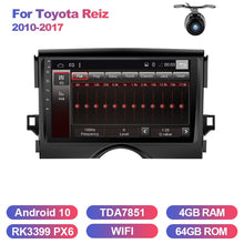 Cargar imagen en el visor de la galería, Eunavi 2 din car radio stereo multimedia GPS for Toyota Reiz 2010-2017 2din headunit TDA7851 Subwoofer USB NO DVD Android 10