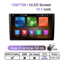 Load image into Gallery viewer, Eunavi 4G 2DIN Android 11 Car Radio Stereo Multimedia Video Player Universal Head unit DVD GPS 9inch 10.1inch QLED Screen 6+128G