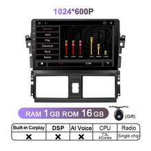 Charger l&#39;image dans la galerie, Eunavi 2Din Car Radio GPS For Toyota VIOS Yaris 2013 2014 2015 2016 Multimedia Video Player Android 11 Casstte Head unit 4G DVD