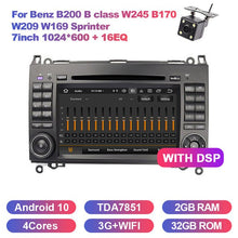 Charger l&#39;image dans la galerie, Eunavi 2 Din Android 10 Car Multimedia Player DVD Radio GPS Auto For Mercedes Benz B200 B class W245 B170 W209 W169 Sprinter DSP