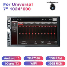 Charger l&#39;image dans la galerie, Eunavi 2 Din 7&#39;&#39; Android 10 Car Multimedia Player 4G 64GB Universal Auto Radio Stereo GPS navigation 1024*600 DSP WIFI NO DVD