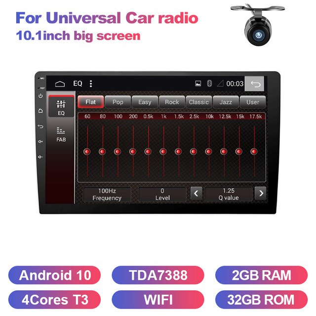 Eunavi 2 Din Android system universal Car Multimedia Radio Player GPS Navigation Auto stereo PC Audio Video WIFI USB BT NO DVD