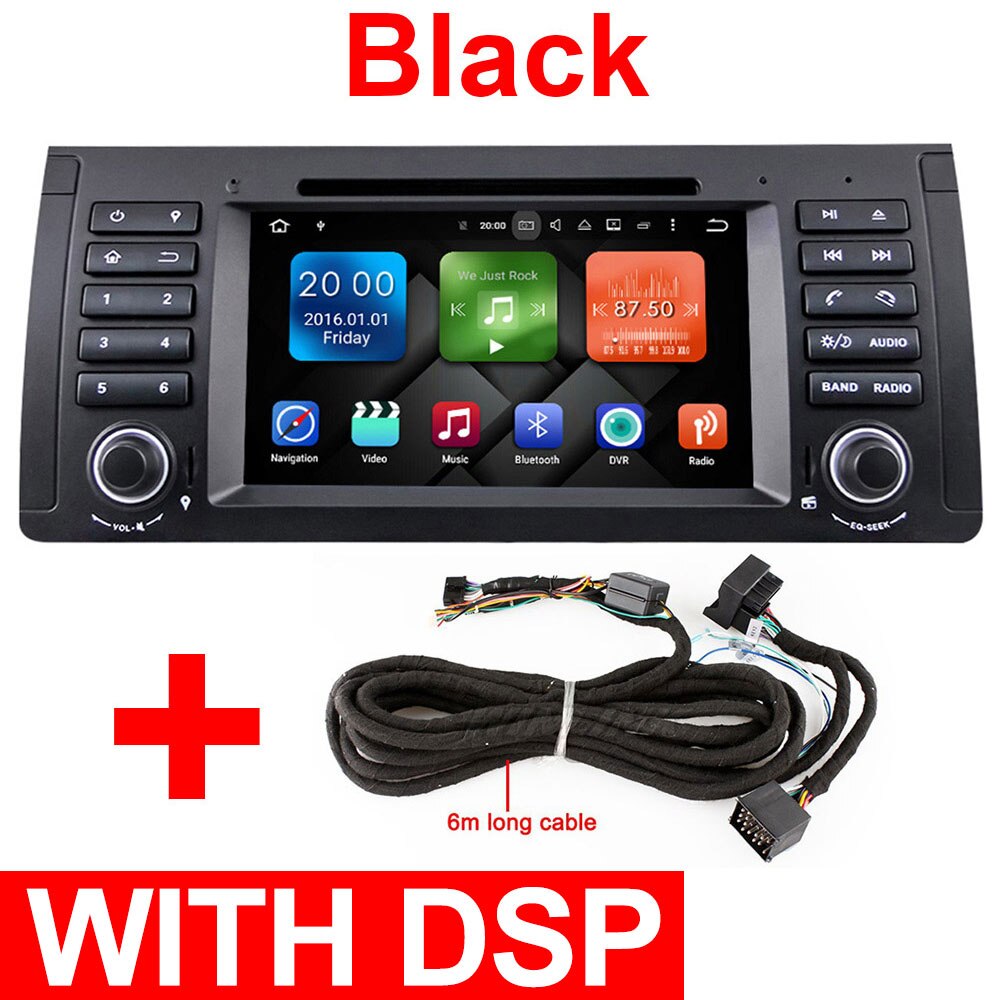 Eunavi 1 din Android 9 Car multimedia DVD Player For BMW E53 E39 X5 Multimedia Auto Radio Stereo 7'' Octa 8 core dsp 4G 64GB RDS