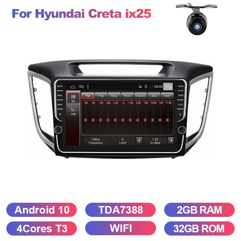 Eunavi 2din android 10 car radio gps for Hyundai Creta ix25 stereo multimedia navigation 2 DIN autoradio in dash head unit