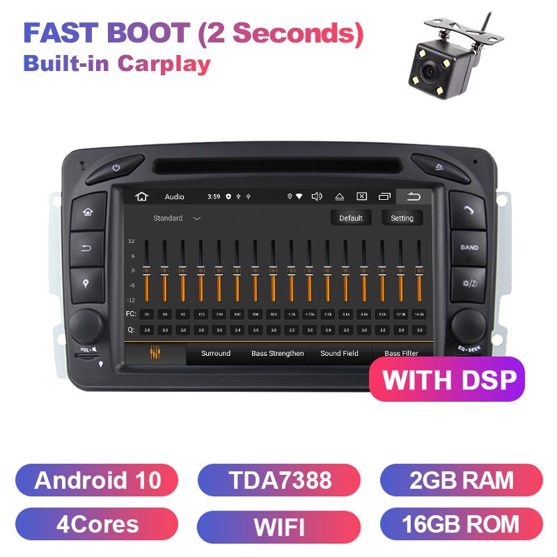 Eunavi 7 "Android Auto DVD GPS Für Mercedes Benz CLK W209 W203 W463 Wifi DSP RDS Bluetooth Radio Stereo Audio Media Player