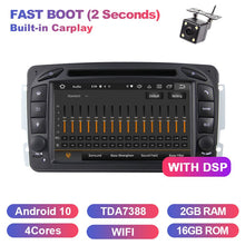 Laden Sie das Bild in den Galerie-Viewer, Eunavi 7 &quot;Android Auto DVD GPS Für Mercedes Benz CLK W209 W203 W463 Wifi DSP RDS Bluetooth Radio Stereo Audio Media Player