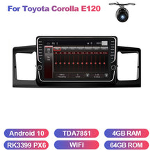 Załaduj zdjęcie do przeglądarki galerii, Eunavi PX6 4G 64G Car Radio Player For Toyota Corolla E120 BYD F3 2Din car Multimedia Stereo GPS Navi Android 10 no 2 Din DVD