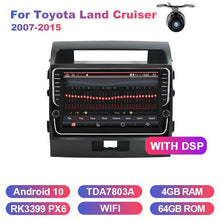 Charger l&#39;image dans la galerie, Eunavi 2 din Android 10 Car radio stereo GPS for Toyota Land Cruiser LC200 200 2007-2015 Double 2din Headunit TDA7851 subwoofer