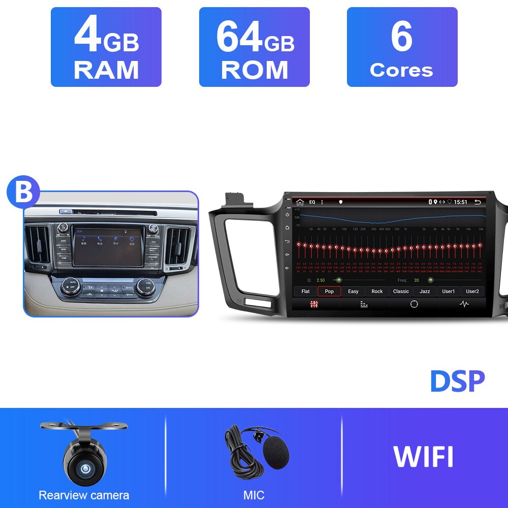 Eunavi ChG SCHHG Android 10 Tsar Radio Für Toyota RAVCH 2013 2014 2015 - 2018 Multimedia Player Video Audio Headunit Navigation GPS