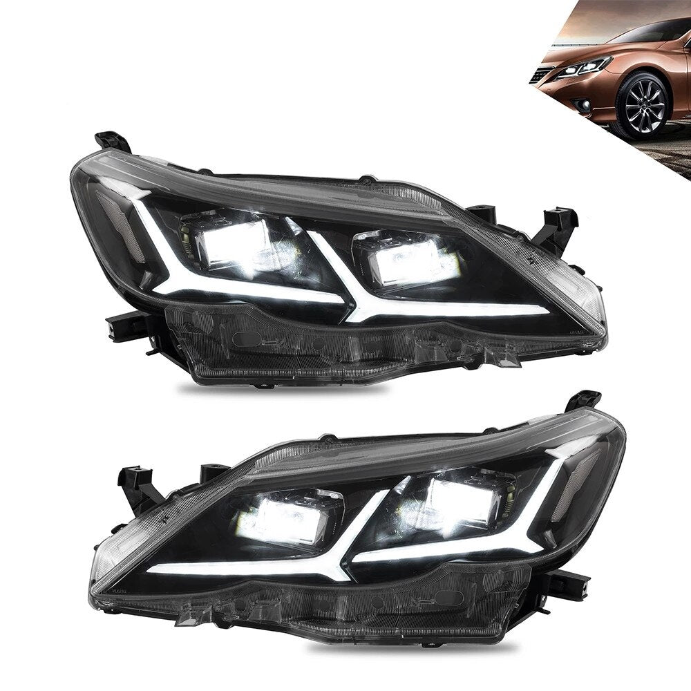 VLAND Headlamp Car Headlights Assembly for Toyota Reiz Mark X LED Headlights 2010-2013 with moving turn signal Dual Beam Lens