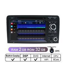 Cargar imagen en el visor de la galería, Eunavi 2 Din Android 10 Car Radio Multimedia For Audi A3 8P 2003-2012 S3 2006-2012 RS3 2011 Stereo Audio DVD Player 4G 64G GPS