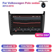 Załaduj zdjęcie do przeglądarki galerii, Eunavi 2 Din Car Radio GPS Stereo For VW Polo sedan 2012-2016 navigation multimedia player 8 core Android 10 4G 64G TDA7851