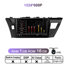 Załaduj zdjęcie do przeglądarki galerii, Eunavi 6G 128G Android 11 Car Radio Multimedia Video Player For Toyota Corolla E170 E180 2014 - 2016 Head unit 4G GPS 2 din dvd