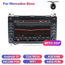 Załaduj zdjęcie do przeglądarki galerii, Eunavi 2 din Android 10 Car DVD radio gps for Mercedes Benz B200 A B Class W169 W245 Viano Vito W639 Sprinter W906 TDA7851