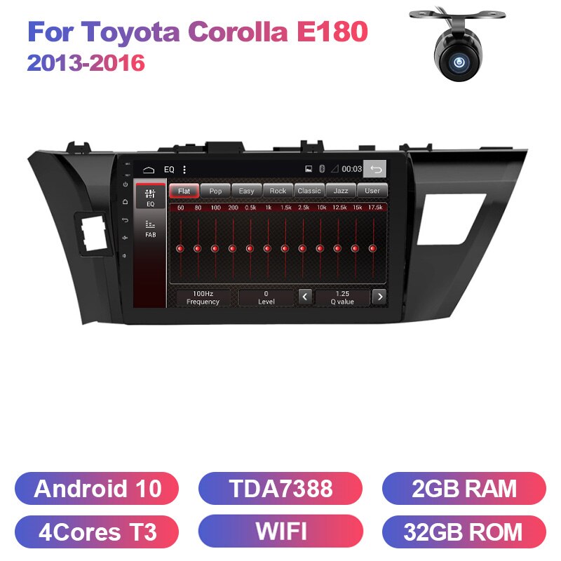 Eunavi Octa 8 core car radio for Toyota Corolla E180 2013-2016 multimedia car gps navigation PX6 WIFI 4G+64G android 10