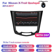 Cargar imagen en el visor de la galería, Eunavi 10.1&quot; Android 10 Car GPS Radio Player for Nissan X-Trail Qashqail 2014 -2017 with Octa Core 4GB+32GB Stereo Multimedia