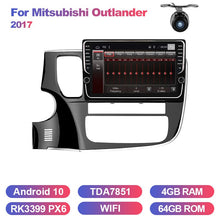 Załaduj zdjęcie do przeglądarki galerii, Eunavi 2 din car radio stereo multimedia Android 10 for Mitsubishi Outlander 2017 2Din headunit GPS TDA7851 audio navigation