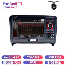 Załaduj zdjęcie do przeglądarki galerii, Eunavi 2 din Android 9.0 Car radio dvd stereo multimedia player For Audi/TT 2006-2012 Canbus DDR3 TDA7851 Headunit RDS WIFI