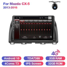 Charger l&#39;image dans la galerie, Eunavi 2 din car radio stereo multimedia for Mazda CX-5 2013-2016 Android 10 system 2din headunit GPS TDA7851 Subwoofer 4G 64GB