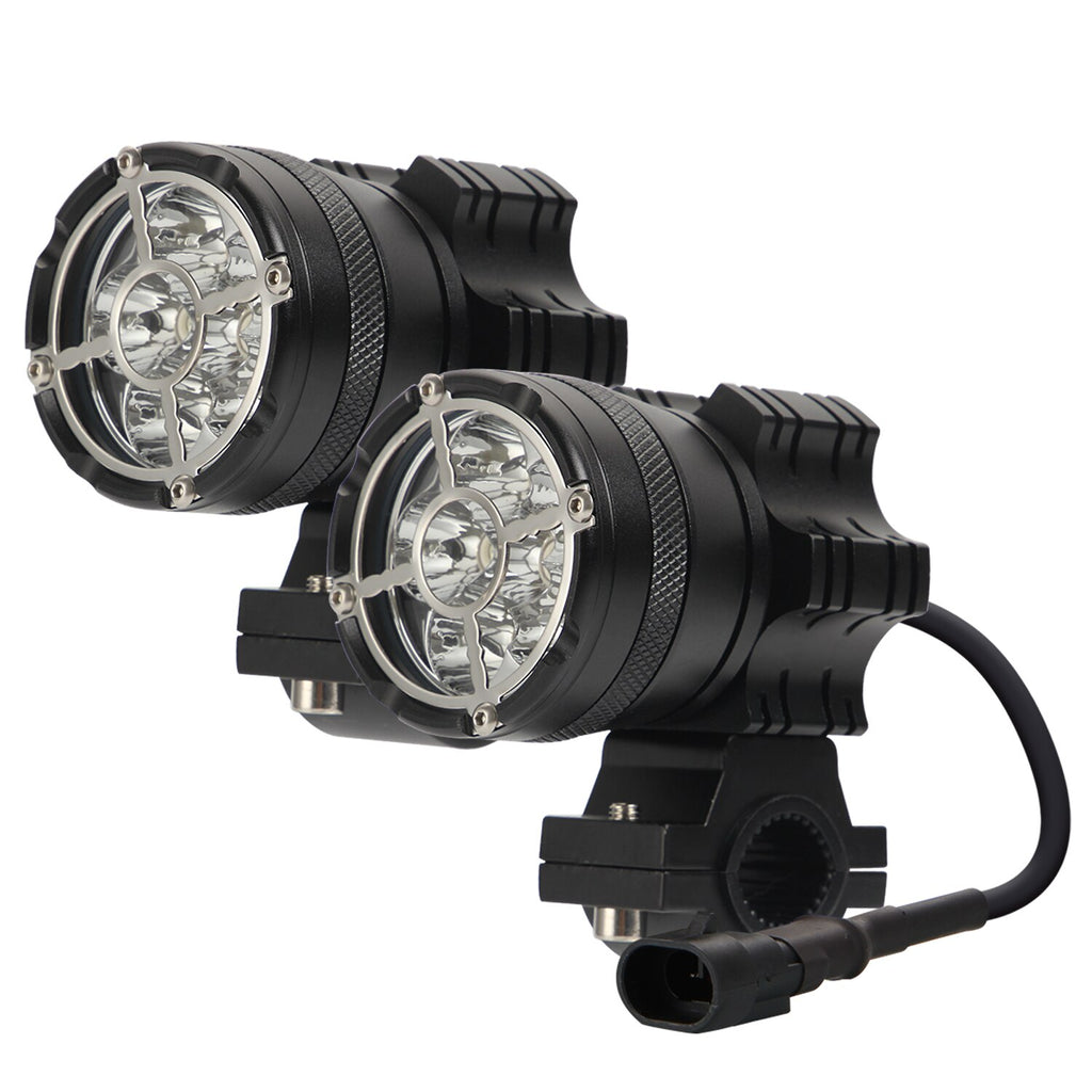 Car Led Spotlights, External Motorcycle A-pillar Lights, Off-Road Vehicle Glare Led Lights, Front Bumper Lights, A-p (Six Beads)