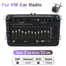 Załaduj zdjęcie do przeglądarki galerii, Eunavi 2 Din Android samochodowe multimedia DVD dla VW Passat CC Polo GOLF 5 6 Touran EOS T5 Sharan Jetta Tiguan RNS510 Autoradio GPS 4G