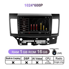 Cargar imagen en el visor de la galería, Eunavi 4G 2 Din Android 11 For Mitsubishi Lancer 2010 - 2016 Car Radio Multimedia Video Player Android Auto CarPlay 2din DVD GPS