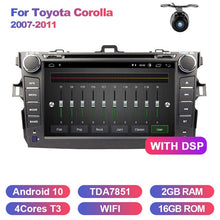 Cargar imagen en el visor de la galería, Eunavi 2 din Android 10 TDA7851 car dvd multimedia for Toyota Corolla 2007 2008 2009 2010 2011 GPS stereo radio PC touch screen