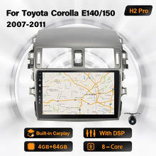 Cargar imagen en el visor de la galería, Eunavi car multimedia radio player for Toyota Corolla E140/150 2007-2011 autoradio stereo GPS PX6 4G 64GB 2DIN Android 10 system