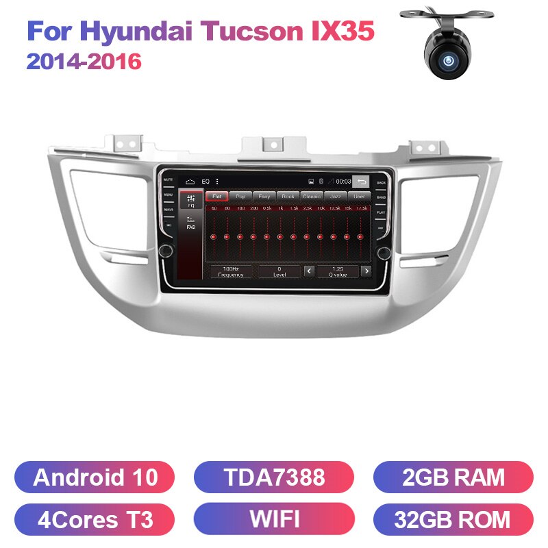 Eunavi Android system car multimedia radio player for Hyundai Tucson IX35 2014-2016 gps navigation headunit 4G 64GB no 2 din dvd