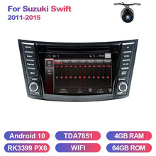 Załaduj zdjęcie do przeglądarki galerii, Eunavi 2 Din Android 9.0 Car radio dvd multimedia For Suzuki Swift 2011-2015 2din Stereo headunit GPS Navigation autoradio WIFI