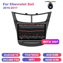 Cargar imagen en el visor de la galería, Eunavi 2 din car radio stereo for Chevrolet Sail 2015 2016 2017 headunit GPS Navigation multimedia no dvd 2din Android 10