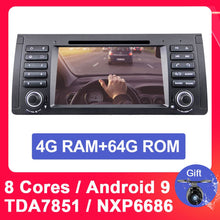 Laden Sie das Bild in den Galerie-Viewer, Eunavi 1 din Android 9.0 Car dvd Multimedia Player For BMW E53 E39 X5 Auto radio stereo GPS DSP touch screen headunit 4GB 64GB