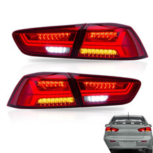 Cargar imagen en el visor de la galería, VLAND Tail Lights Assembly For Mitsubishi Lancer EVO X 2008-2019 RED Tail Lamp Assembly With Sequential Turn Signal Full LED