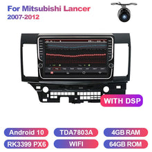 Charger l&#39;image dans la galerie, Eunavi 2 din car radio stereo multimedia Android 10 For Mitsubishi Lancer 2007-2012 Navigation GPS TDA7851 NO 2din dvd cd player