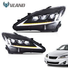 Charger l&#39;image dans la galerie, VLAND Headlamp Headlight Assembly fit for LEXUS 2006-2013 IS250 IS350/2008-2014 IS F/2010-2015 SEDAN C CF Full LED Headlamp with