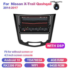 Load image into Gallery viewer, Eunavi 9&#39;&#39; Android 10 Car GPS Radio for Nissan X-Trail Qashqail 2014-2017 Navigation Stereo Multimedia Player 4G 64G NO DVD
