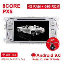 Load image into Gallery viewer, Eunavi 2 Din Car Multimedia DVD radio Player for Ford Focus II Mondeo S-Max C-MAX Galaxy 7&#39;&#39; Android 9 4G 64GB TDA7851 8 cores