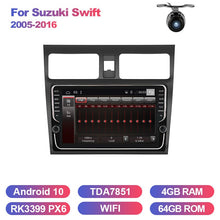 Load image into Gallery viewer, Eunavi 2 DIN Android 10 for SUZUKI SWIFT 2005-2016 2din Car Radio Stereo Multimedia video player GPS Navigation Headunit bt WIFI