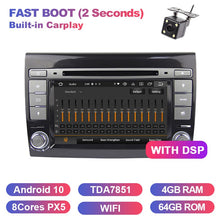 Załaduj zdjęcie do przeglądarki galerii, Eunavi 2 Din Android 10 Car Multimedia player Auto Radio GPS PC For Fiat Bravo 2007 2008 2009 2010 2011 2012 Automotivo Audio